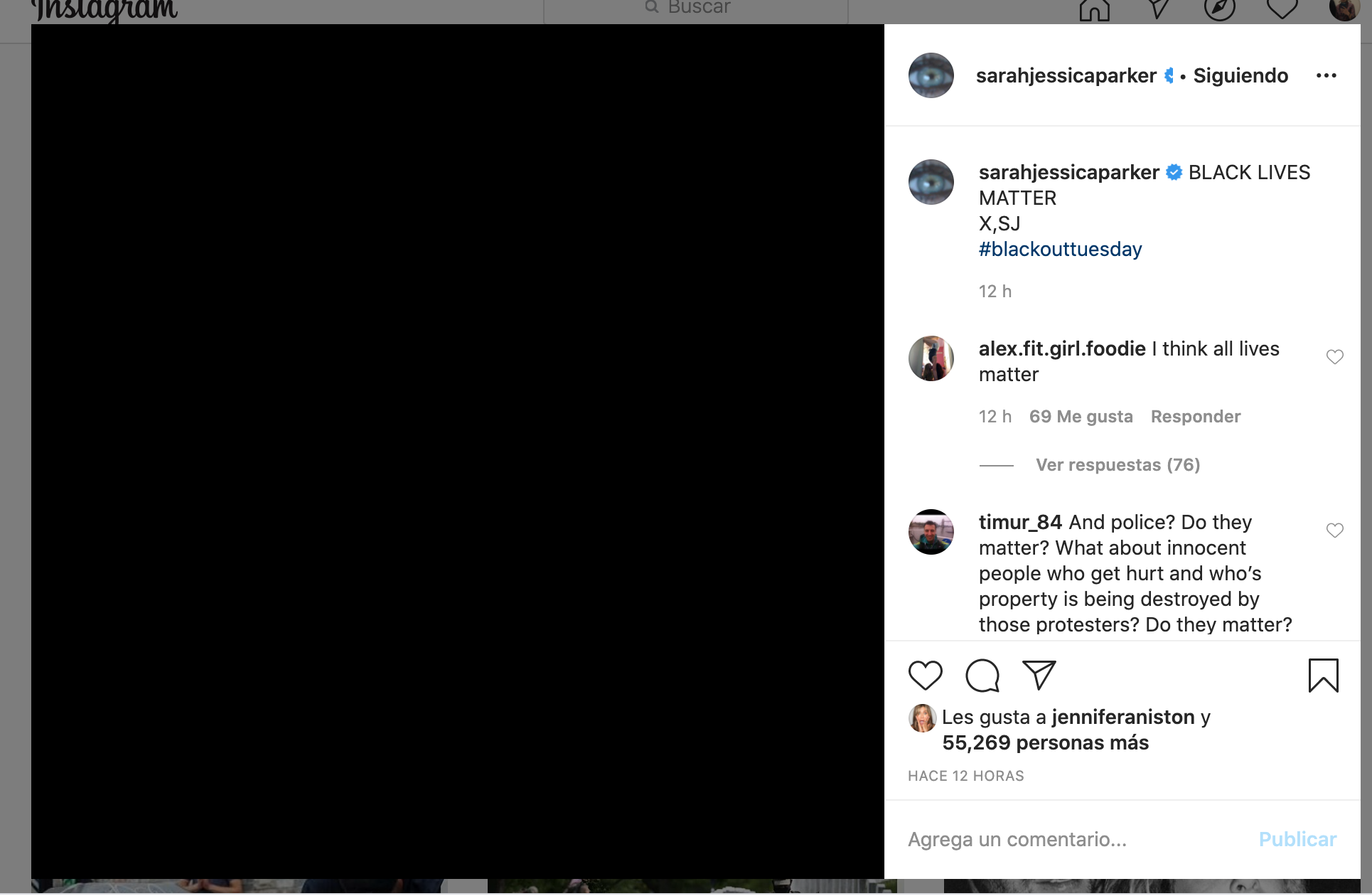 Qué es BlackoutTuesday y qué famosos lo han hecho