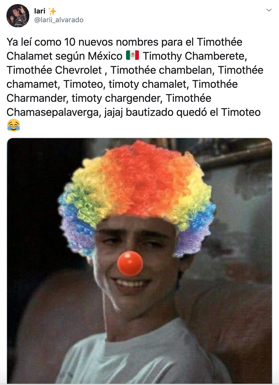 Memes de Eiza González y Timothée Chalamet