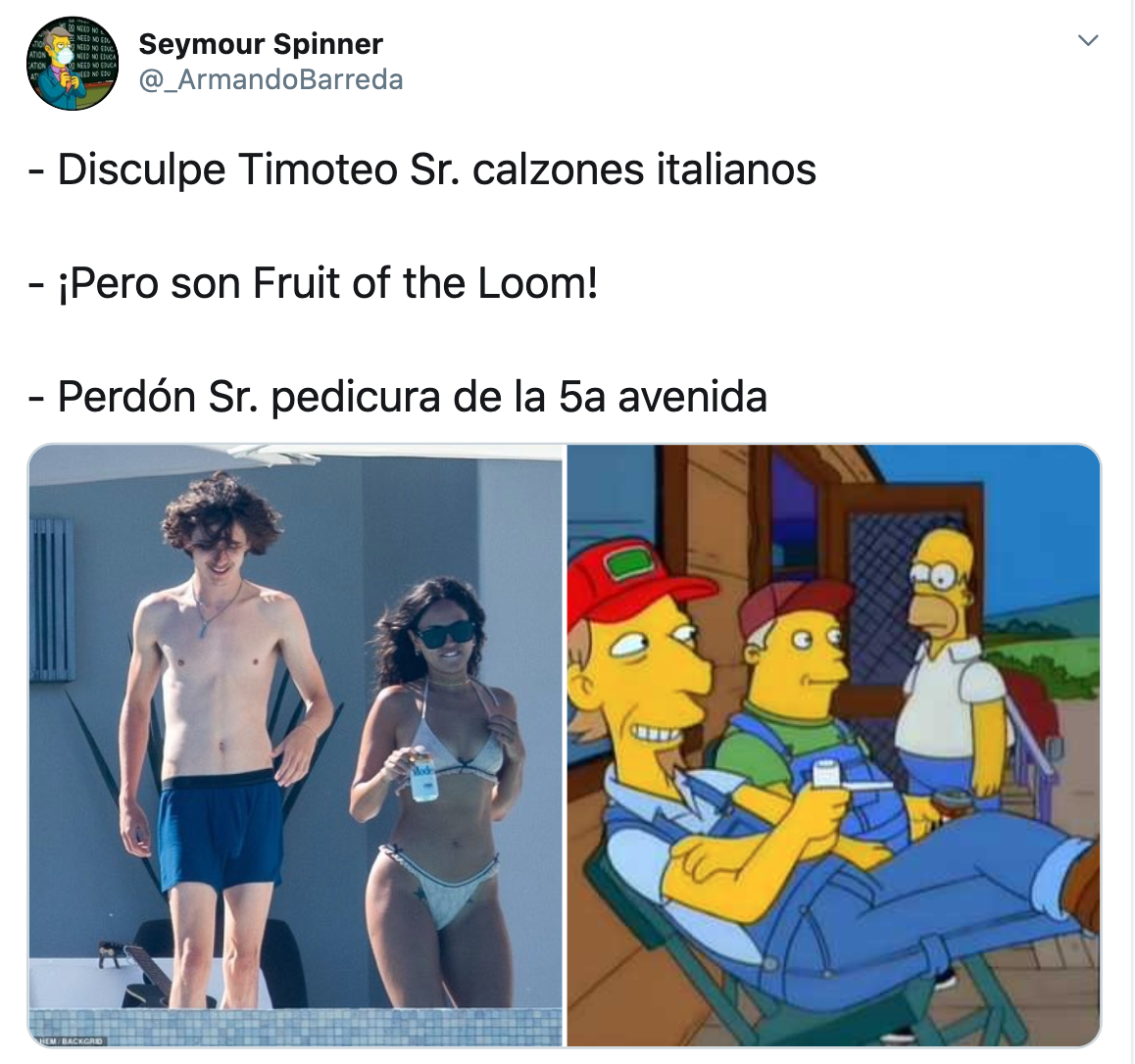 Memes de Eiza González y Timothée Chalamet