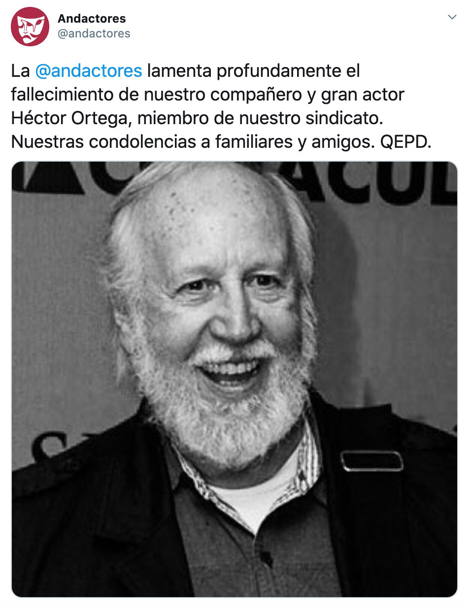 Muere actor Hector Ortega