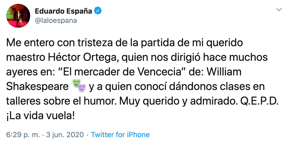Muere actor hector ortega