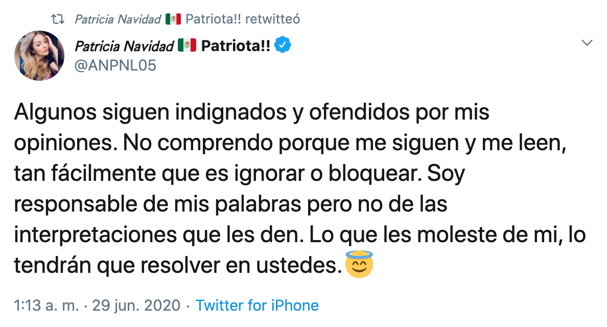 Paty Navidad se rebela contra el uso de cubrebocas ante la pandemia