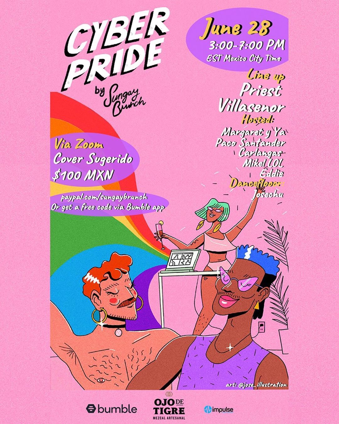 Fiestas digitales Orgullo LGBT+ México 2020