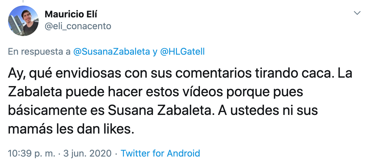 Susana Zabaleta manda video a Lopez Gatell