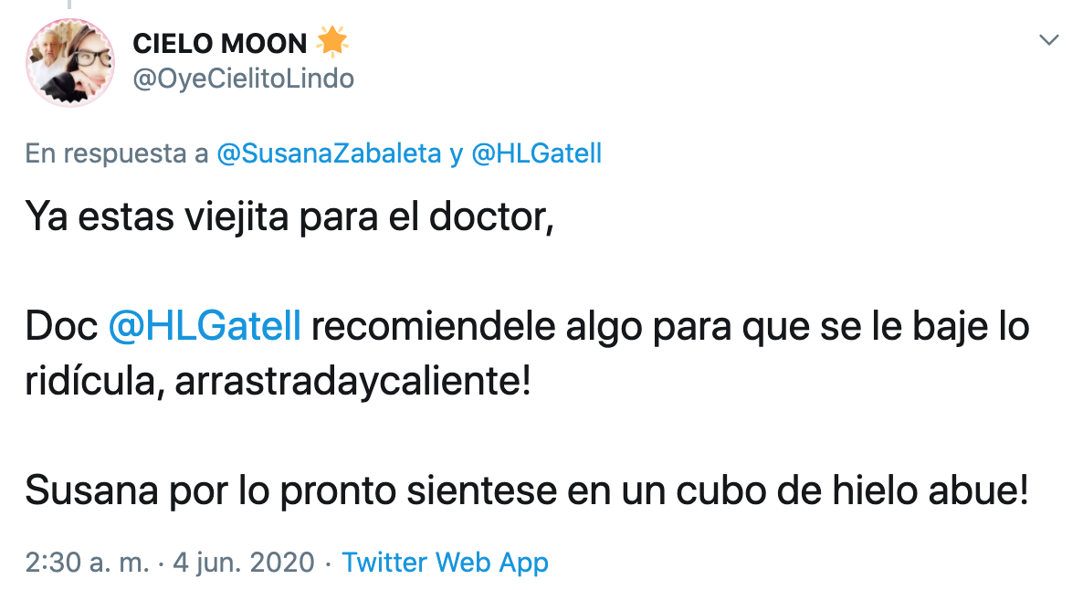 Susana Zabaleta manda video a Lopez Gatell