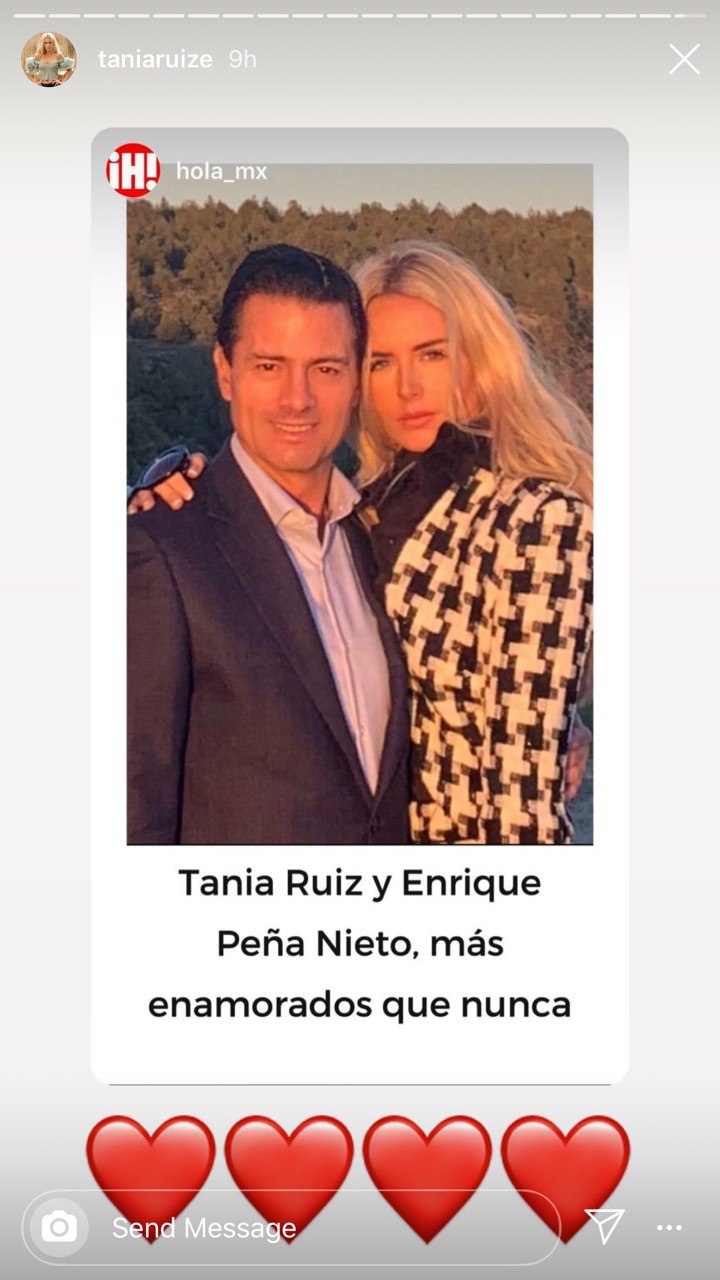 Aseguran que Tania Ruiz y PeÃ±a Nieto terminaron