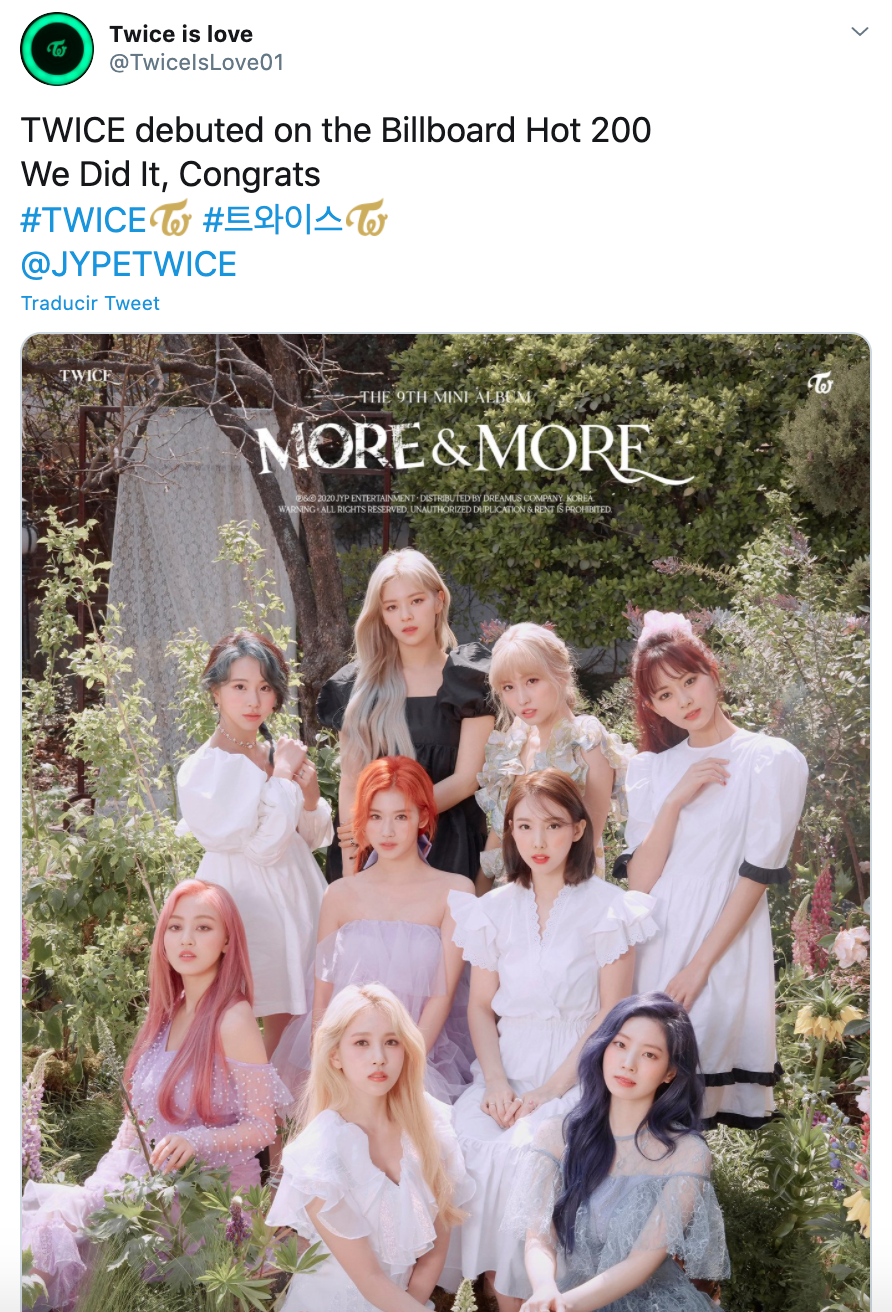 TWICE debuta en el BILLBOARD 200 con More & More