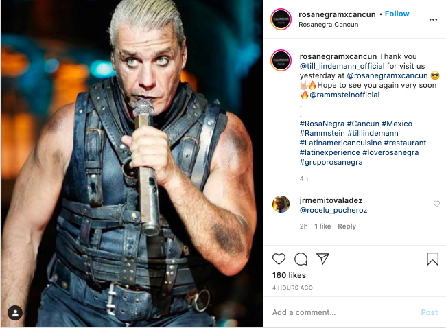 Captan al vocalista de Rammstein en Cancún en plena pandemia