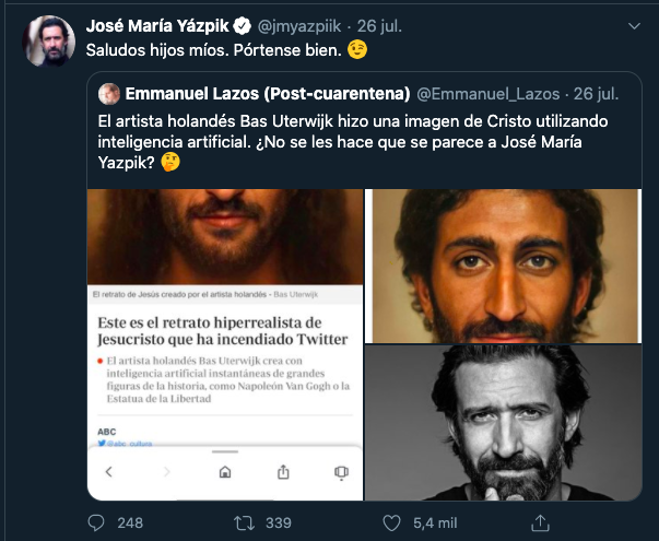 Crean imagen virtual de Cristo y le encuentran parecido a José María Yazpik