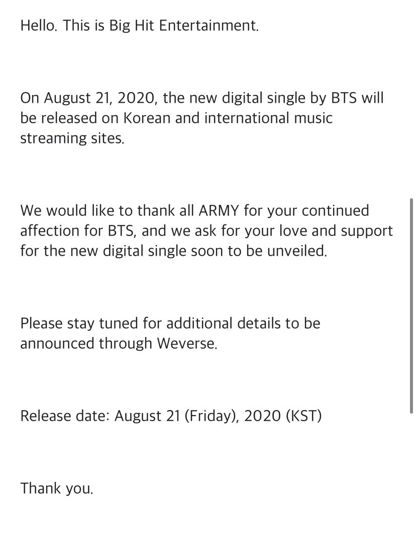 BTS confirma el lanzamiento de una canción y anuncia un nuevo álbum