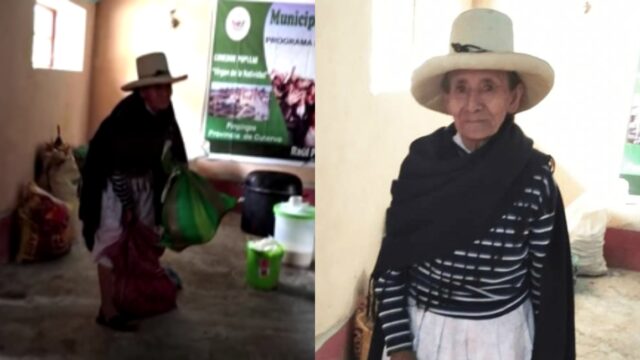 Abuelita campesina regala su cosecha afectados Covid 19