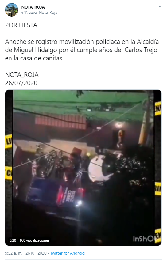 Carlos Trejo organiza fiesta Covid en Casa Cañitas y termina con disparos