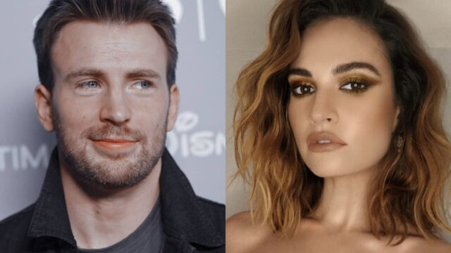 Chris Evans y Lili James fueron captados al entrar al mismo hotel