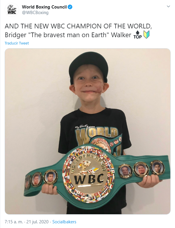 CMB nombra campeón del mundo a niño que salvó a su hermana del ataque de un perro