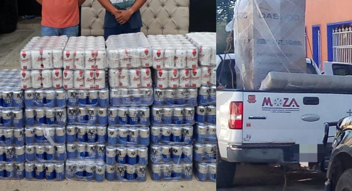 Esconden cerveza en caja de refrigerador; van a la cárcel