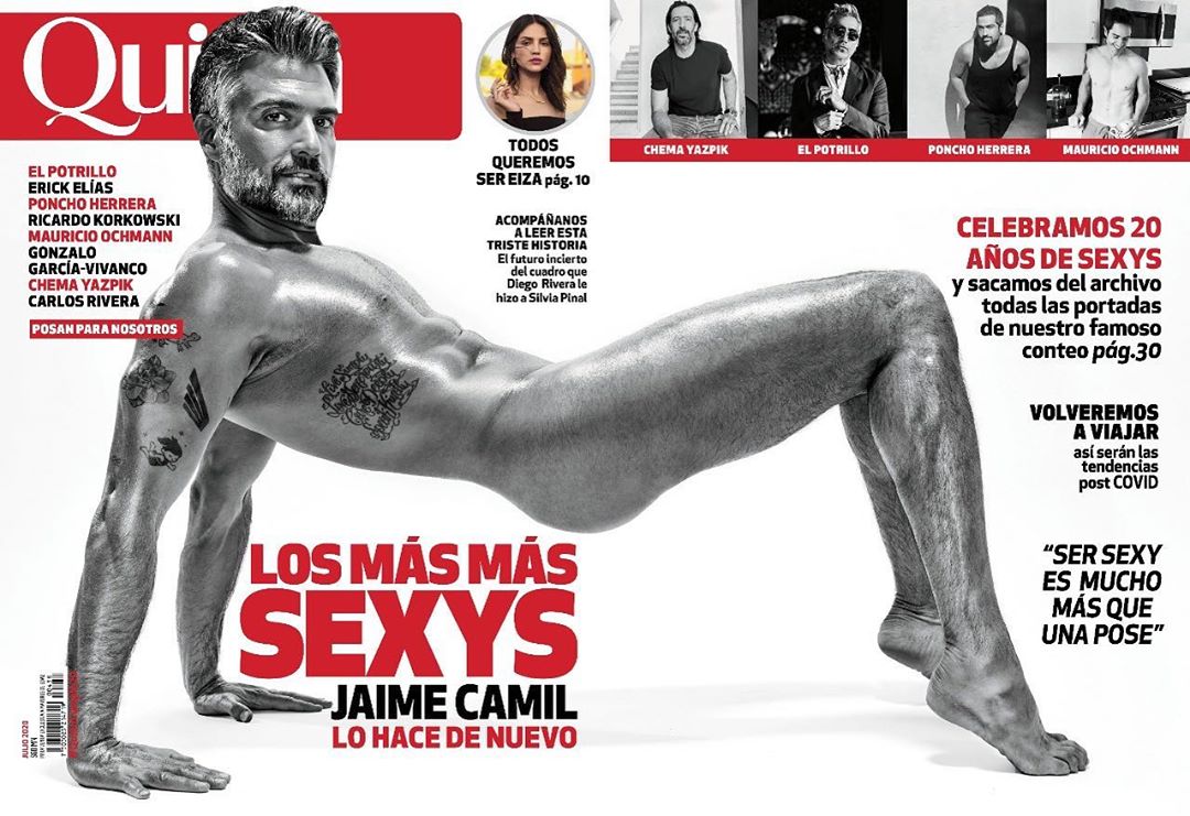 Jaime Camil se desnuda luego de ser nombrado el hombre más sexy del año