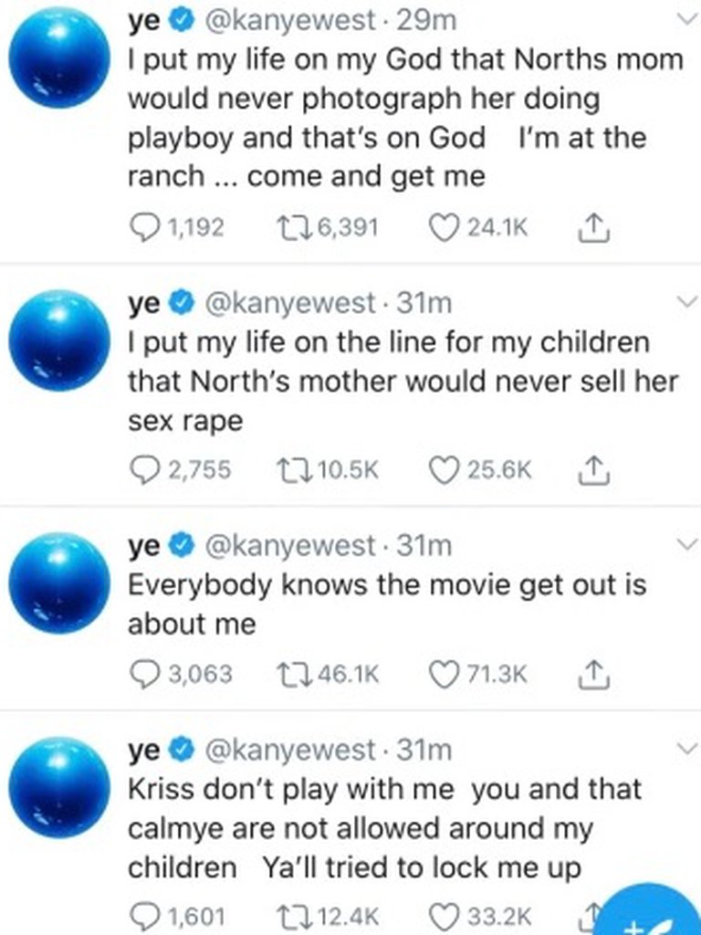Kanye West pelea con Kim Kardashian la acusa tweets
