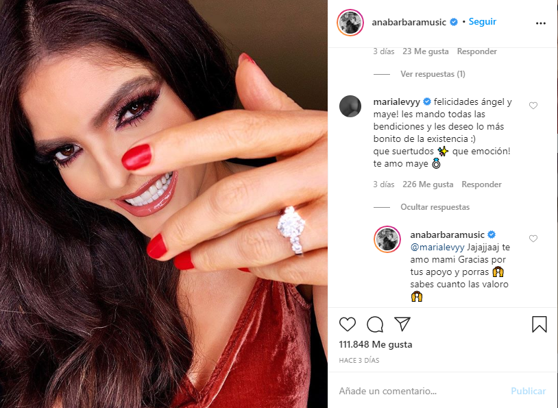 María Levy reaccionó con un fuerte mensaje al compromiso de Ana Bárbara