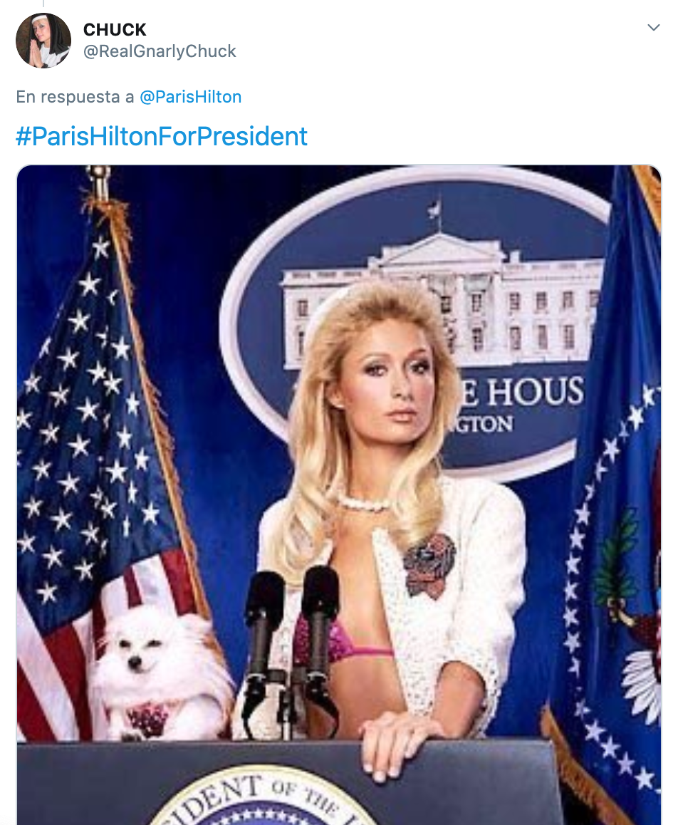 Paris Hilton anuncia que quiere ser presidenta de Estados Unidos