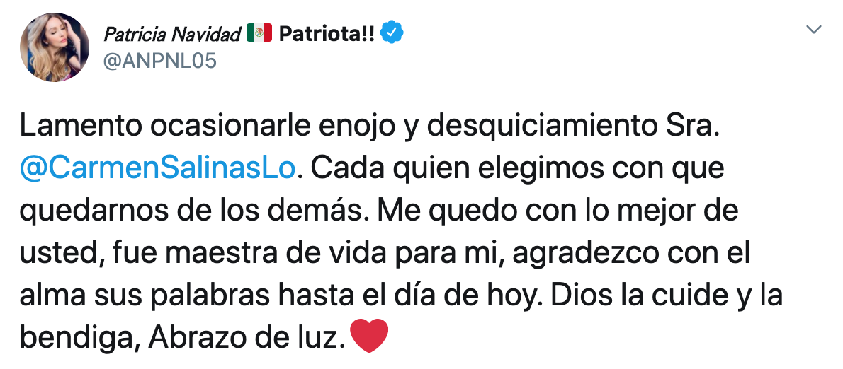 Paty Navidad responde a Carmen Salinas por llamarla "loquita"