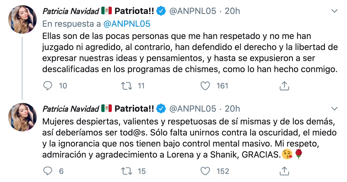 Lorena Herrera respalda dichos de Paty Navidad sobre el Coronavirus