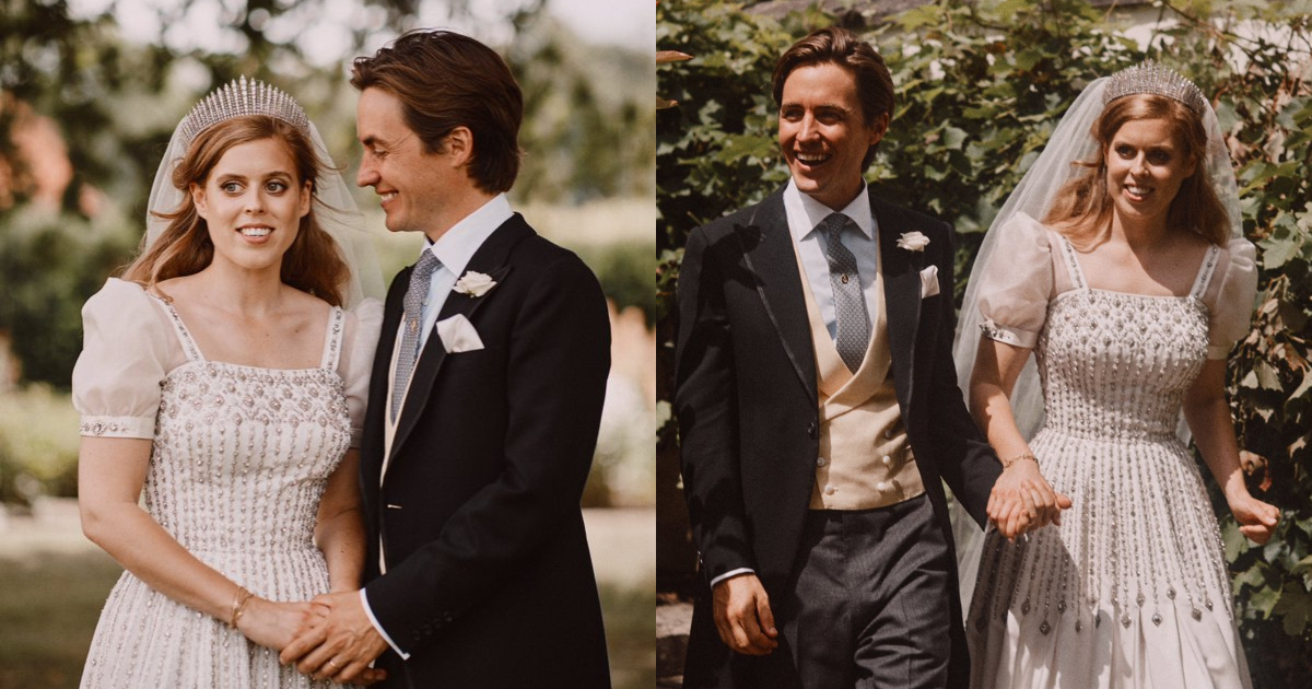 Vestido de princesa Beatriz en boda era de Isabel II