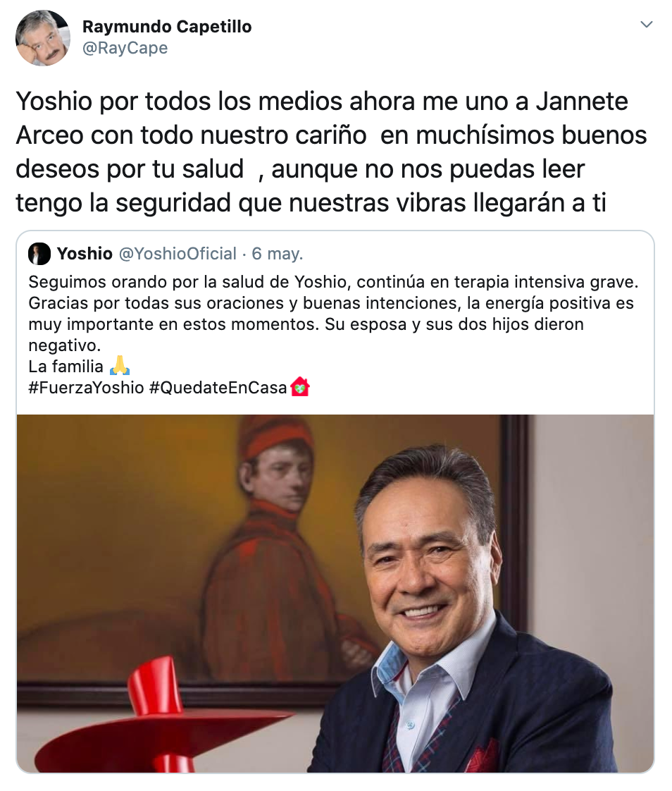 Raymundo Capetillo es hospitalizado por COVID-19 reporta Ella Laboriel