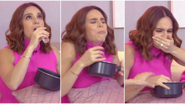 Tania Rincón vomita todo en el programa Pinky Promise