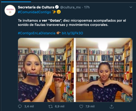 "Gotas": El tuit de la Secretaría de Cultura que sacó nuestro lado alburero
