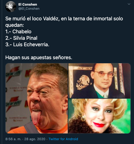Se pasan: tras muerte de "El Loco" Valdés, Internet revive memes de Chabelo el inmortal