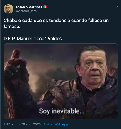 Se pasan: tras muerte de "El Loco" Valdés, Internet revive memes de Chabelo el inmortal