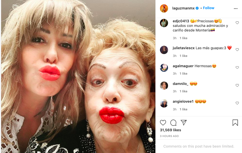 Critican a Alejandra Guzmán y Silvia Pinal por subir foto sin filtros
