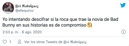 Bad Bunny y novia desatan rumores de boda por anillo