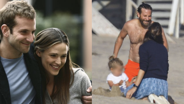 Lágrimas de Lady Gaga: Captan a Bradley Cooper acaramelado con Jennifer Garner en la playa