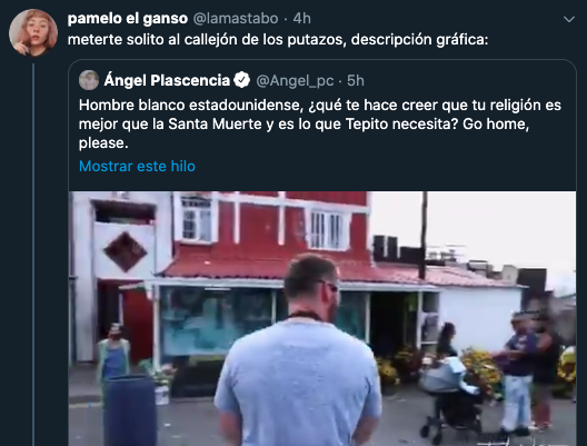 Gringo predica cristianismo en altar Santa Muerte: Tepito