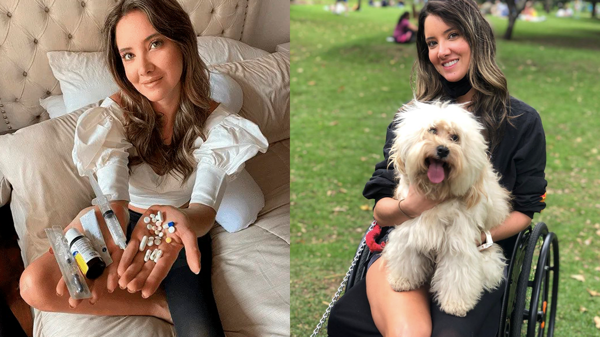 Daniella Álvarez muestra todas las medicinas que toma tras la amputación de su pierna