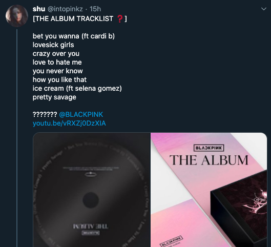Filtran todo el álbum de BLACKPINK tras lanzar ICE CREAM