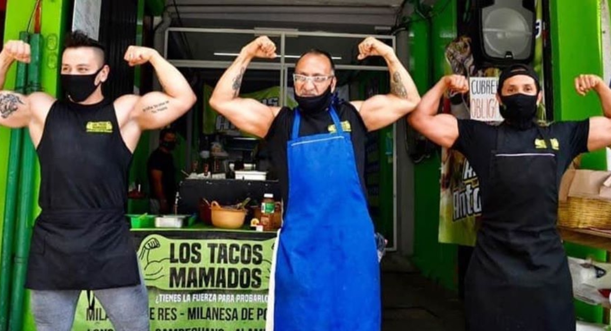 Gym fue convertido en taquería para sobrevivir la pandemia