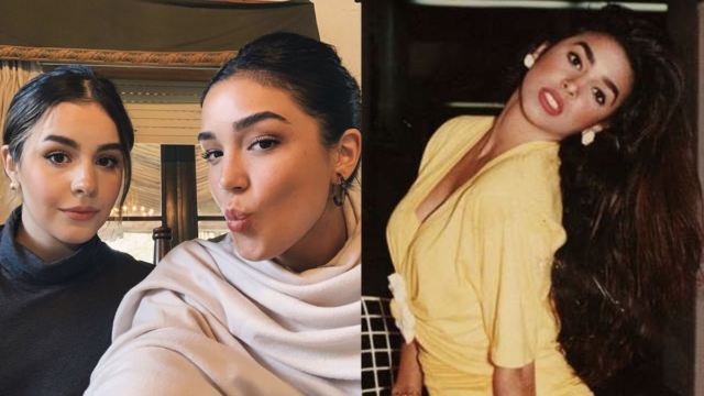 Hijas de Bibi Gaytán reviven los mejores looks de su madre cuando era joven