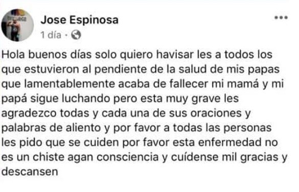 Reportan grave a "La Jefita" de Barras Praderas por Covid-19