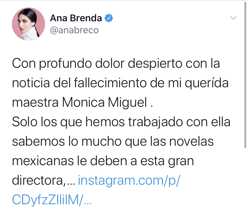 Monica Miguel, muere actriz mexicana