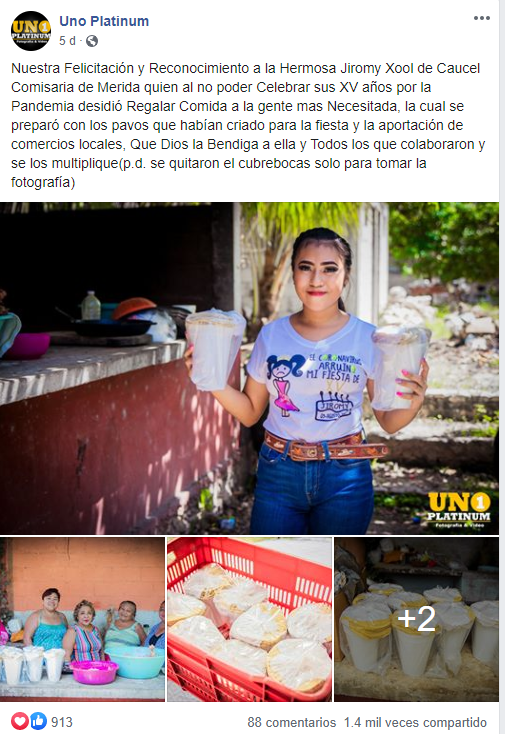Quinceañera usa dinero de su fiesta para ayudar a personas