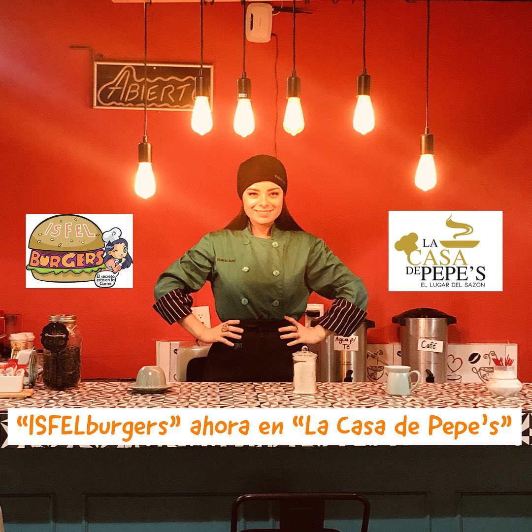Violeta Isfel vende hamburguesas en su nuevo restaurante