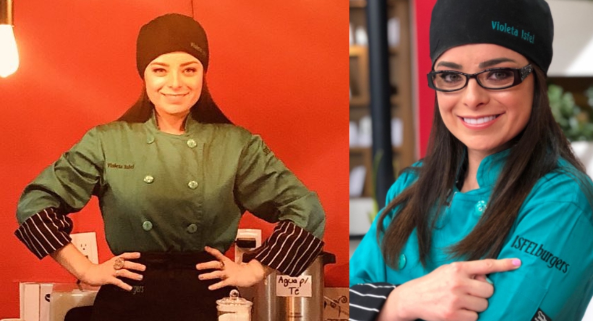 Violeta Isfel vende hamburguesas en su nuevo restaurante