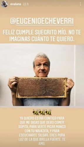Mensaje de Evaluna al papá de Camilo