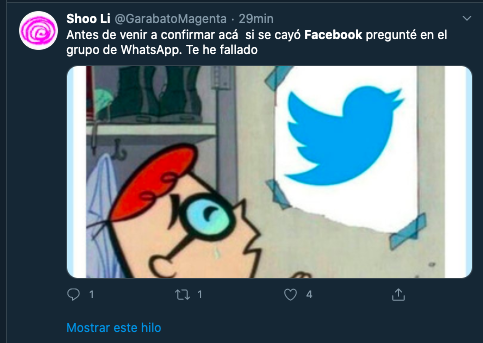 Los mejores 12 memes de la caída de Facebook