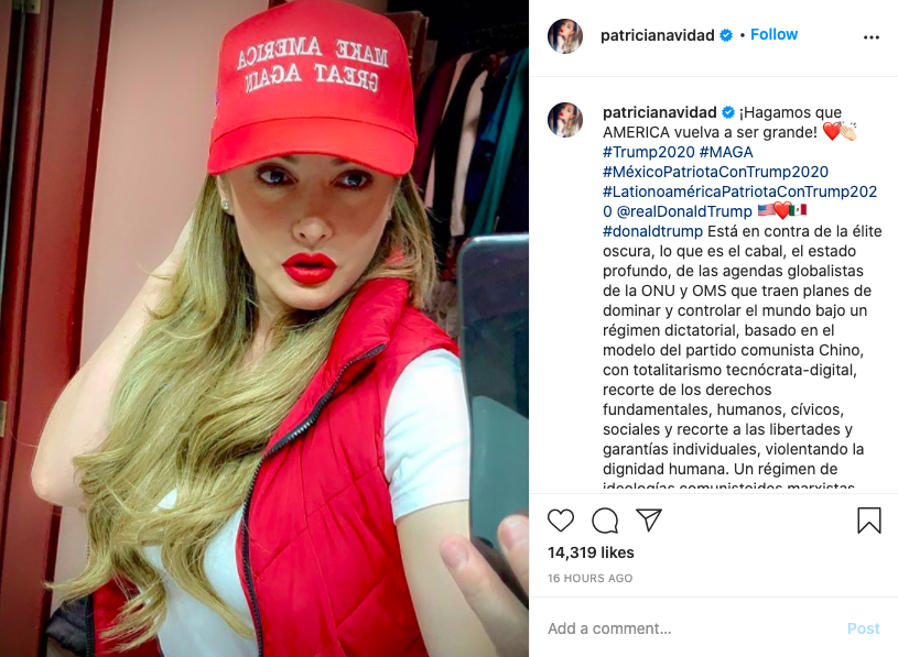 Paty Navidad se declara Pro-Trump y causa revuelo en Internet