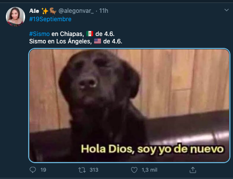 El 19 de septiembre de 2020 nos sorprende con dos temblores