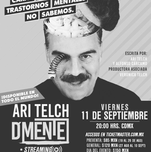 Cartel de la obra de teatro de Ari Telch