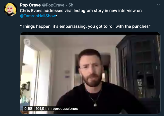 Chris Evans responde a la filtración de su pack y acepta que es suyo